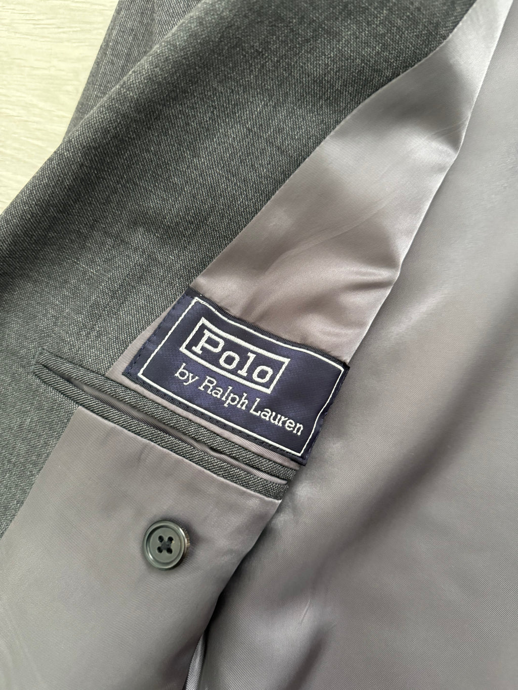 Ralph Lauren 1990s 2B Wool Grey Double-Pleated Suit - Size M Jacket / 32" Waist