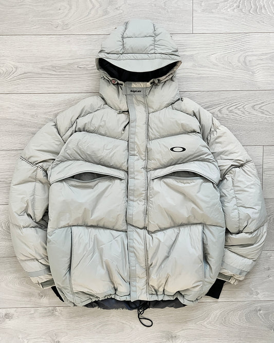 Oakley 00s Technical Opaque Goose Down Nylon Puffer Jacket - Size L