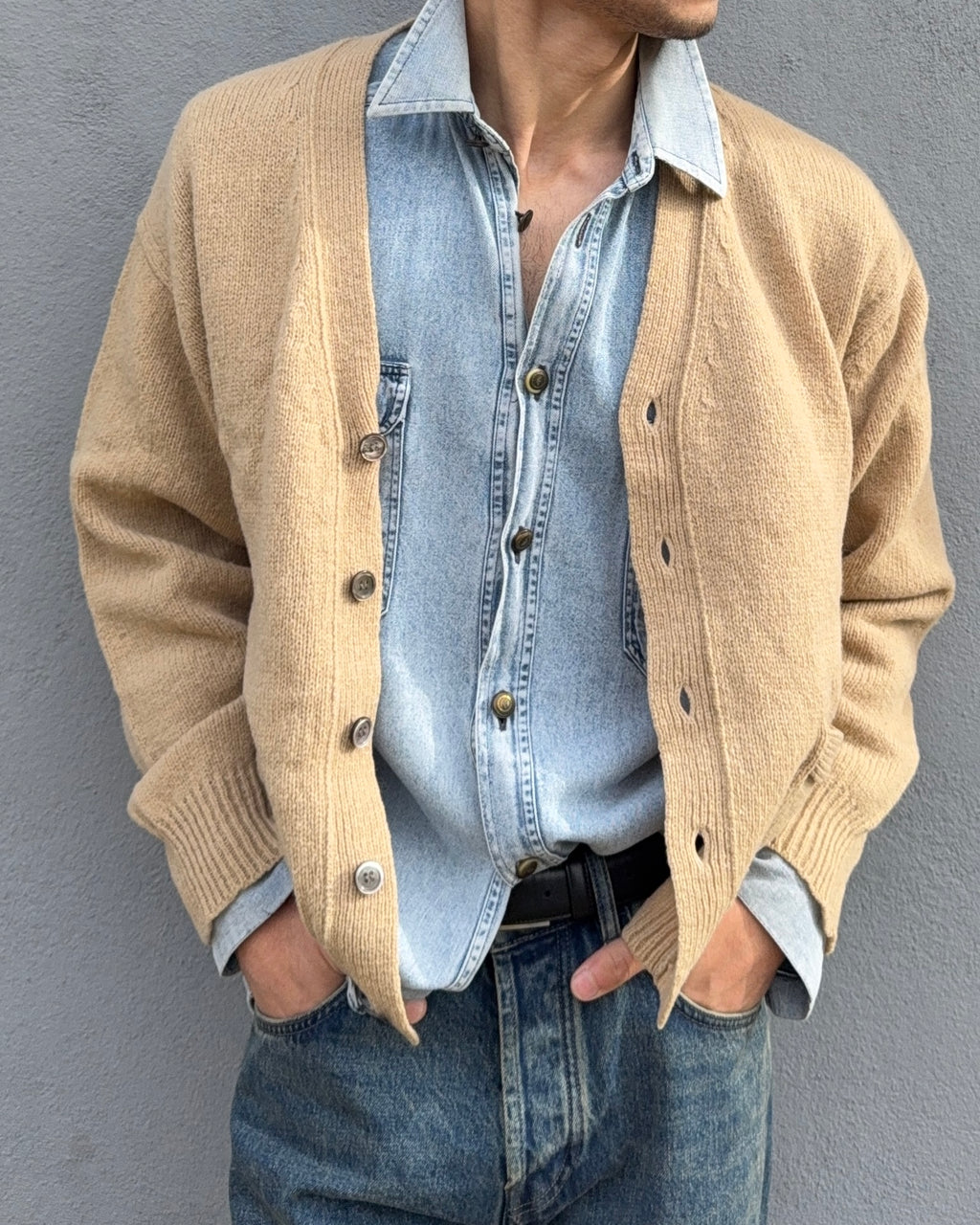 Armani 1990s Relaxed Denim Shirt - Size L