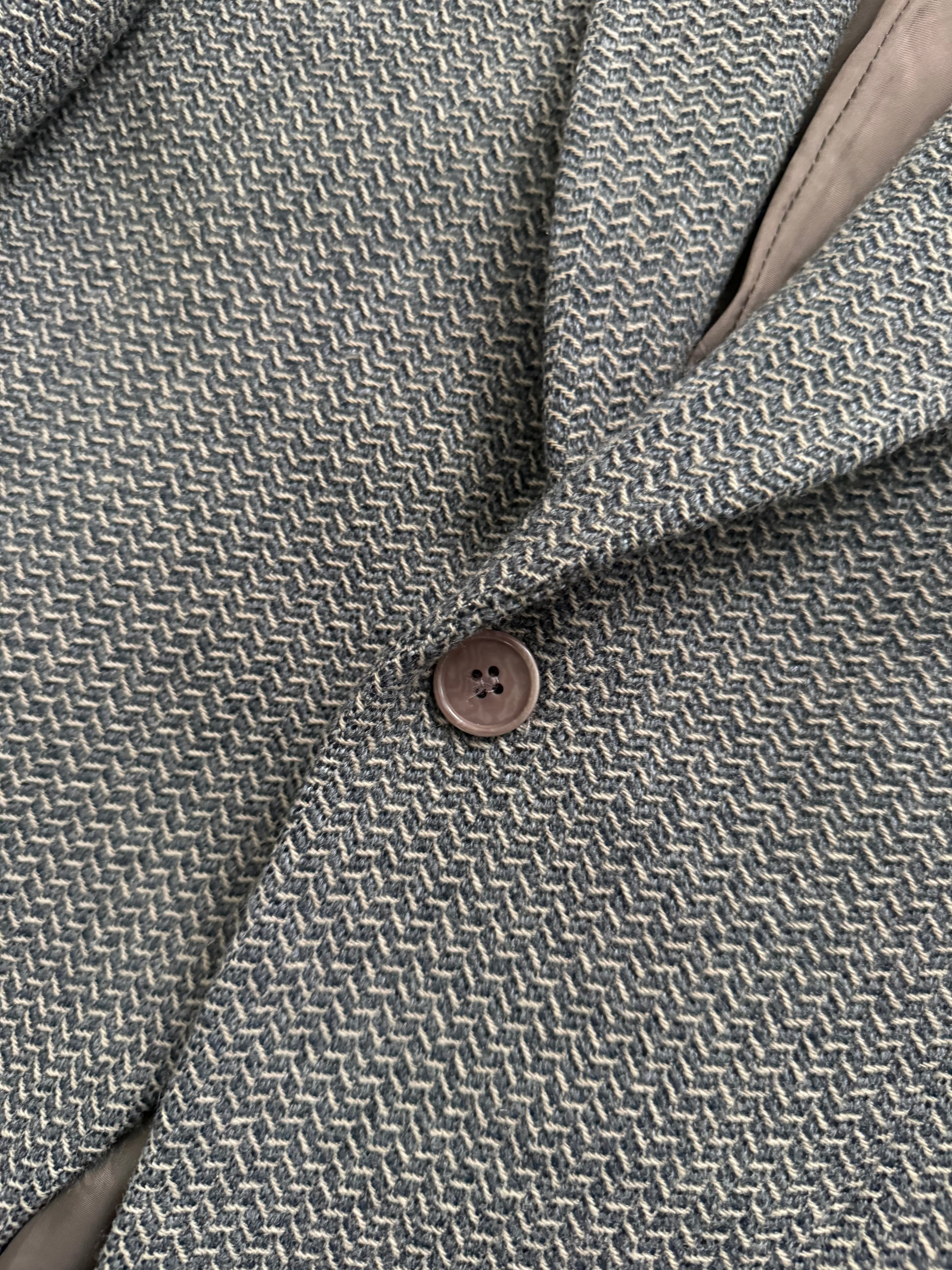 Emporio Armani SS1998 Micro-Herringbone Weave Sports Blazer Jacket - Size S