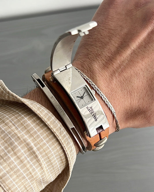 Jean Paul Gaultier 00s Stainless Steel Utility Watch Bracelet
