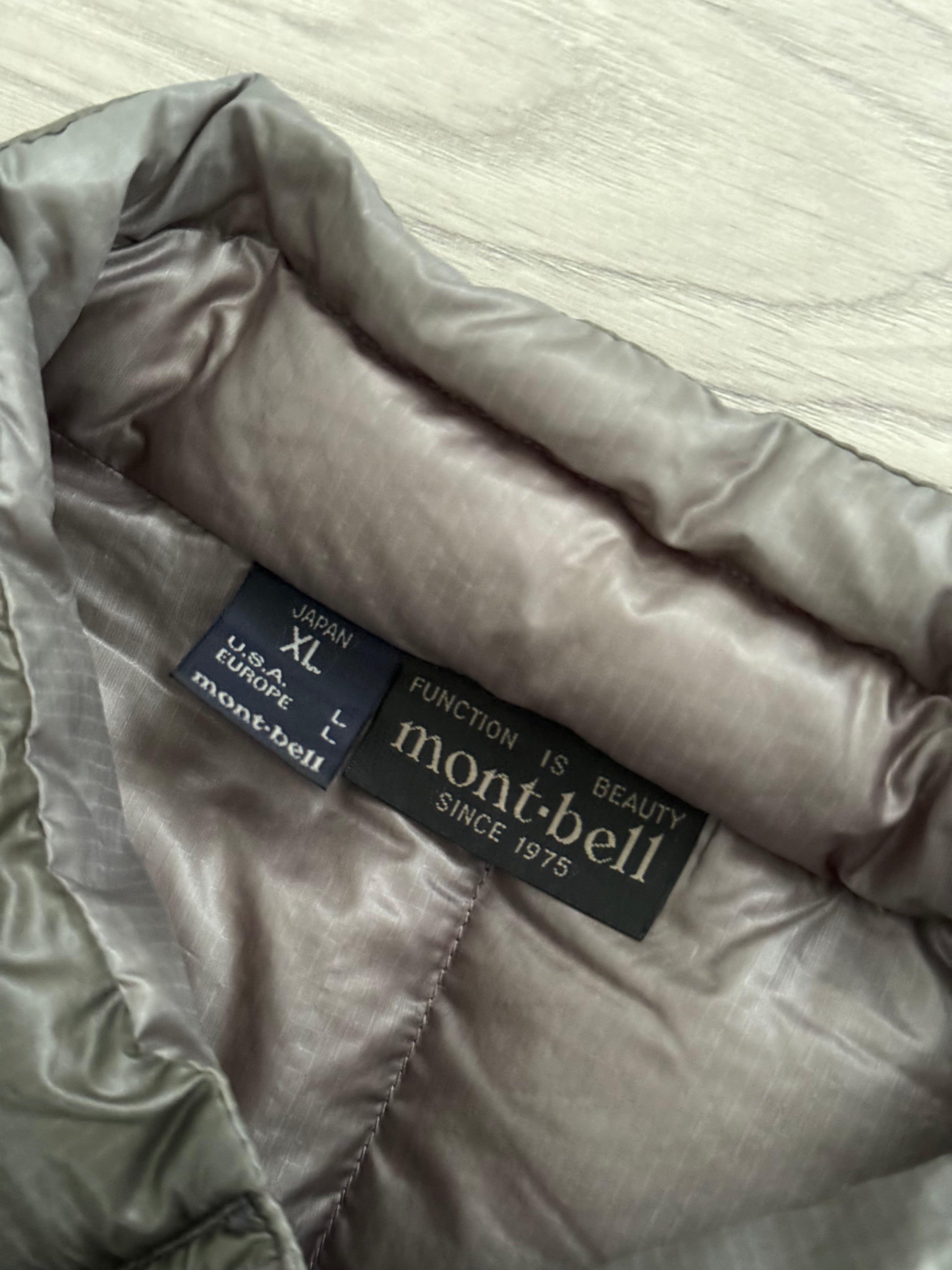 Montbell 00s Square Stitch Snap Front Down Jacket - Size L