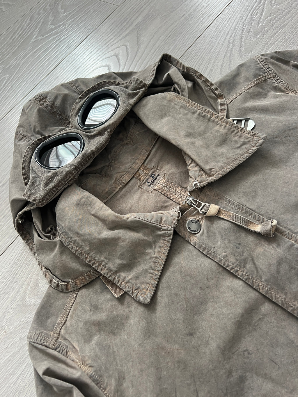 C.P. Company SS2006 Tinto Terra Mille Miglia Garment Dyed Cargo Goggle Jacket - Size M