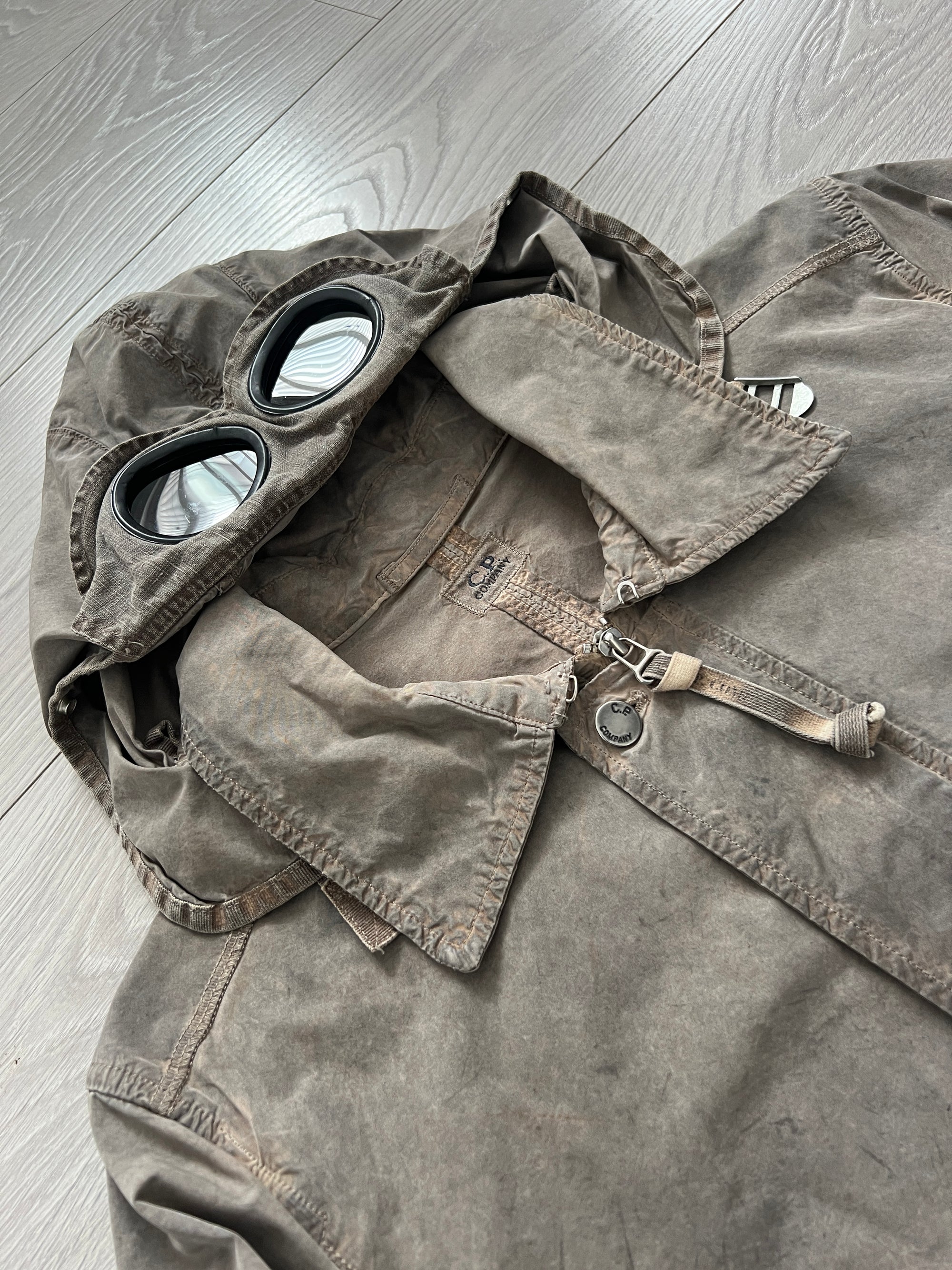 C.P. Company SS2006 Tinto Terra Mille Miglia Garment Dyed Cargo Goggle Jacket - Size M
