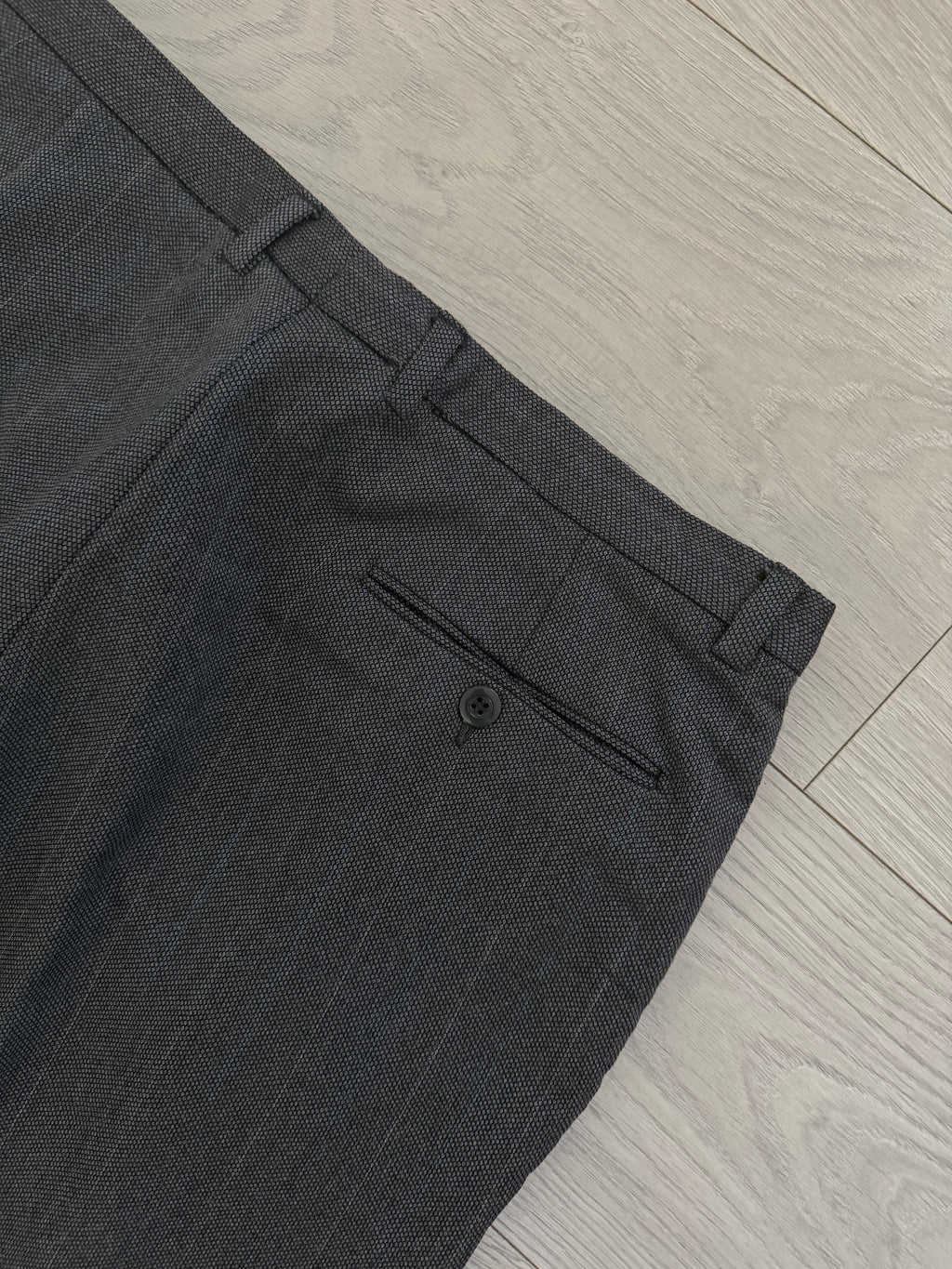 Giorgio Armani Mani 1980s Peaked Lapel Double Breasted Wool Suit Grey - Size L Jacket / 33" Waist