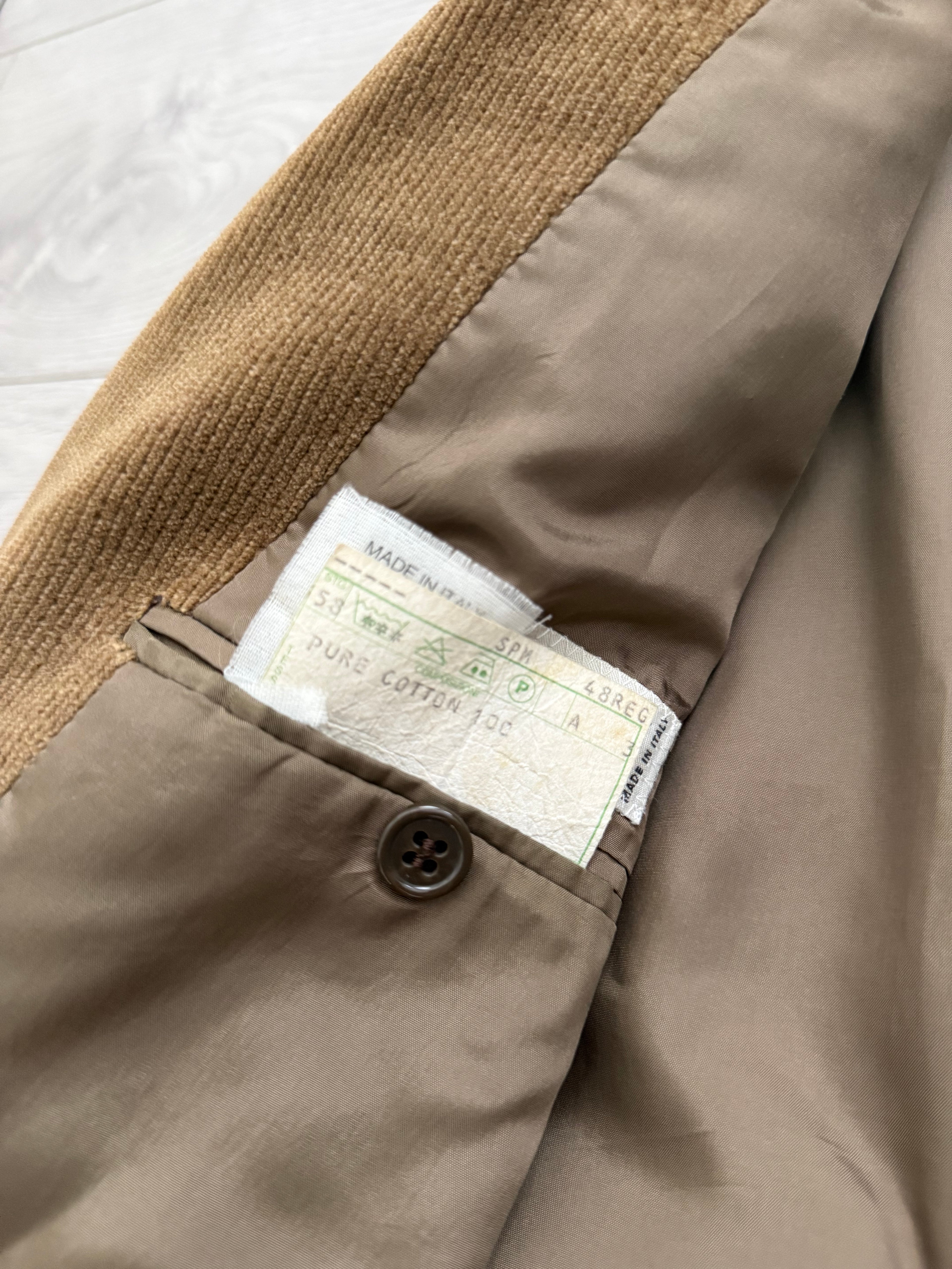 Giorgio Armani 1980s Corduroy Honey Brown Sports Jacket Blazer - Size M