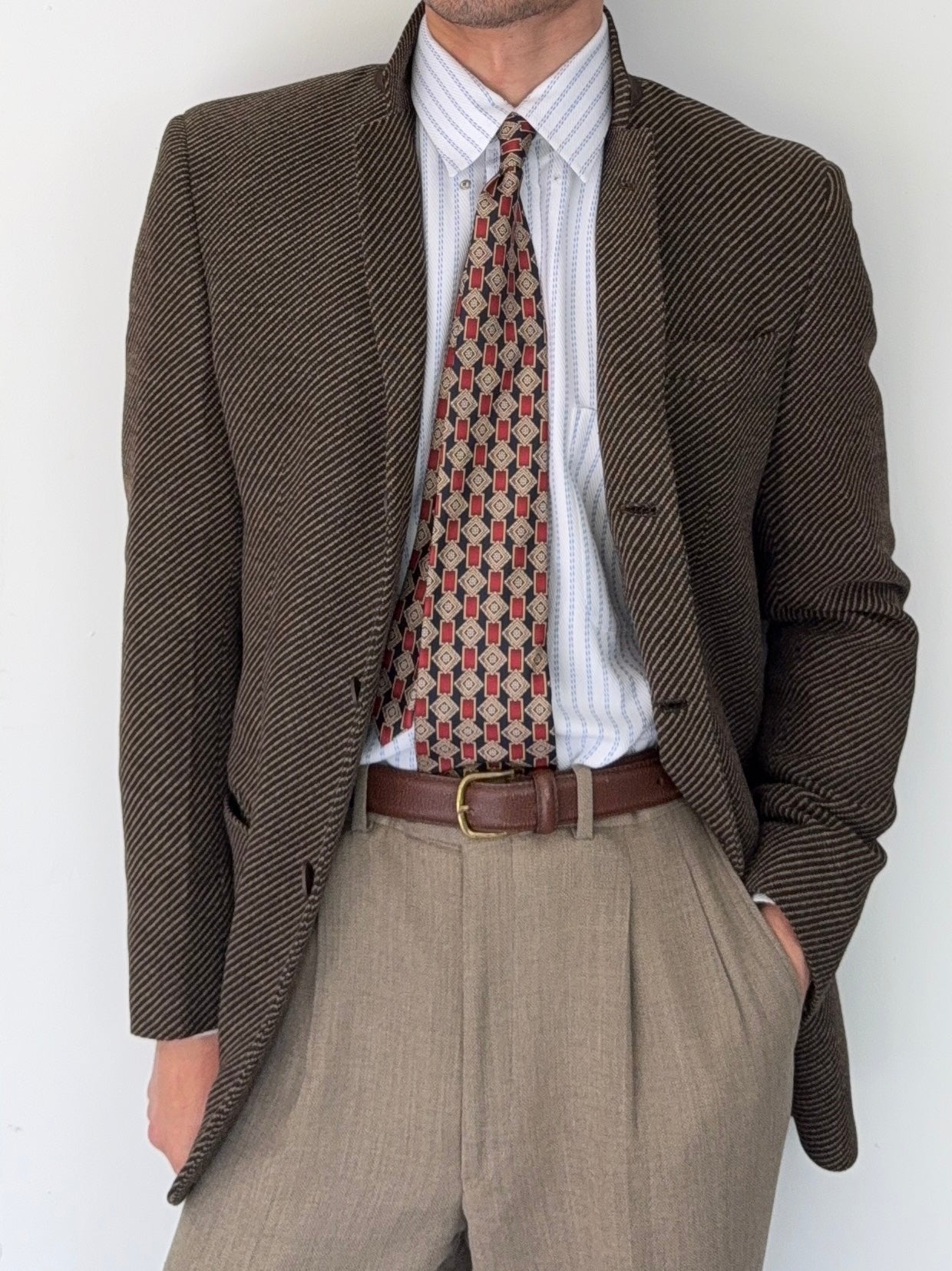 Emporio Armani 2001 3B Wool Twill Sports Jacket Blazer - Size S