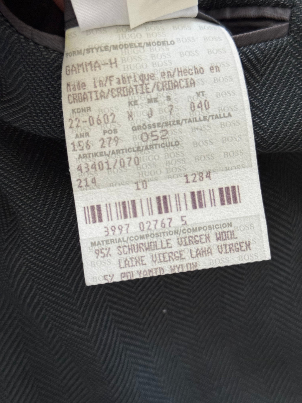 Hugo Boss 1990s Unstructured Herringbone Wool 'Gamma' Jacket - Size XL