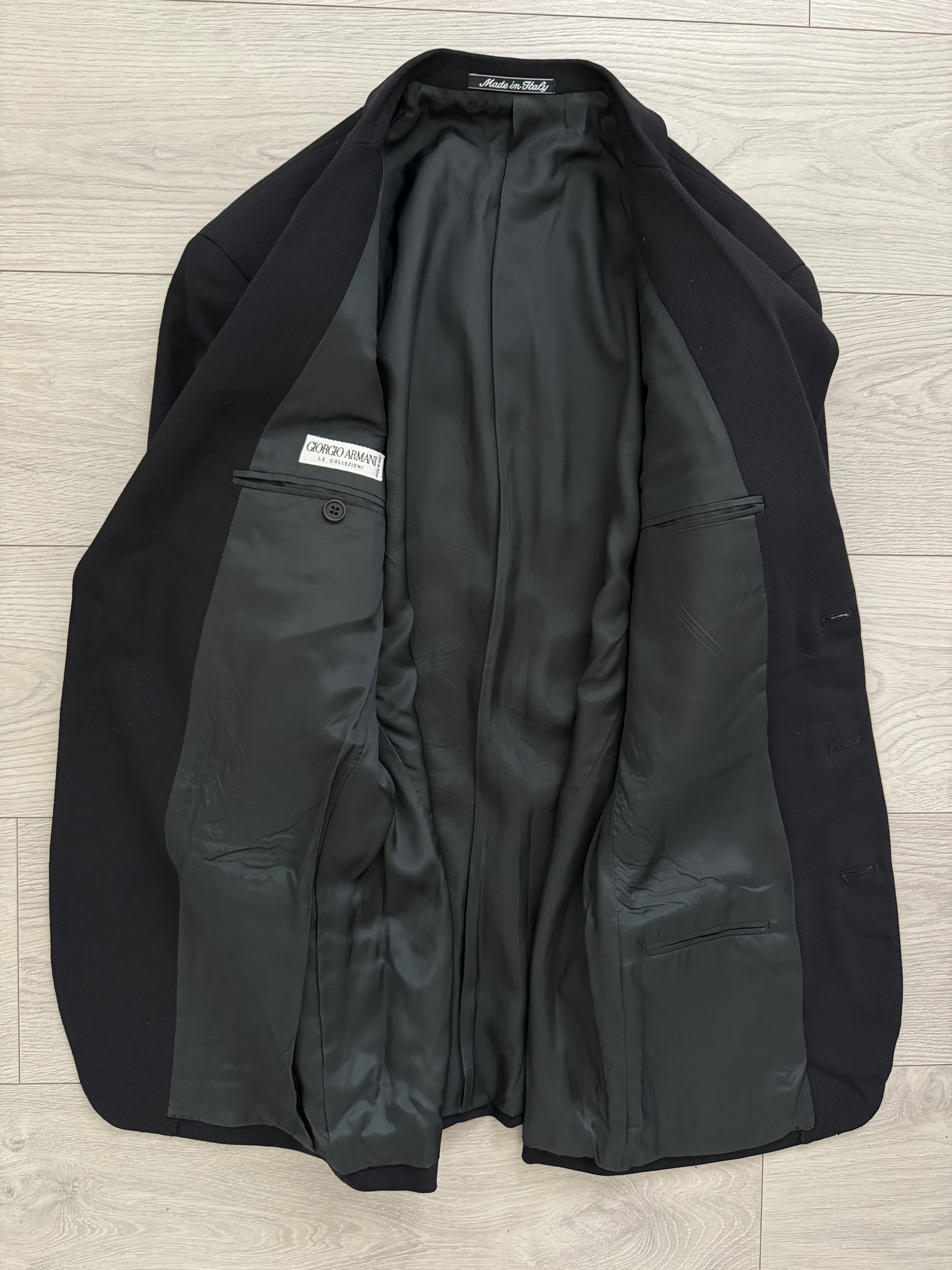 Giorgio Armani 1980s 3B Double-Pleated Wool Suit Black - Size M Jacket / 31" Waist