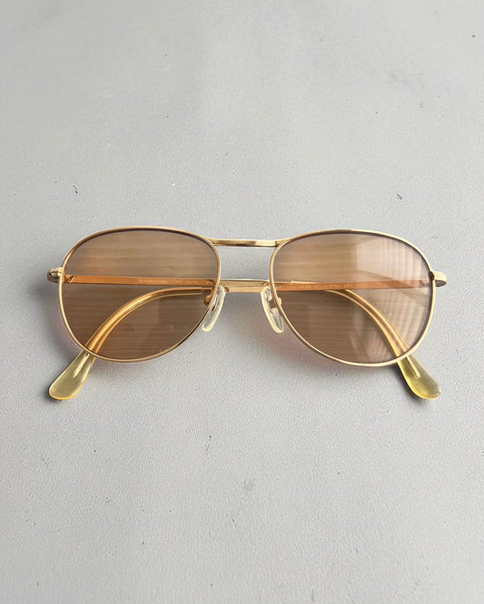 Helmut Lang 1999 Titanium Aviator Sunglasses