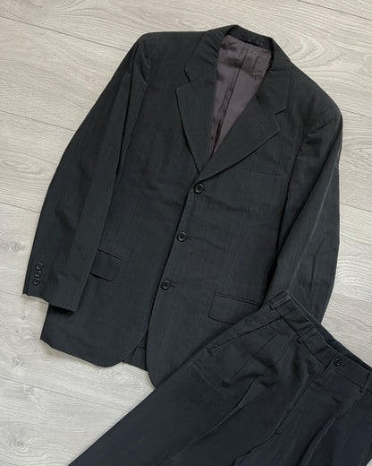 Issey Miyake 1990s Gabardine Textured Pleated Suit - Size M Jacket / 30" Waist