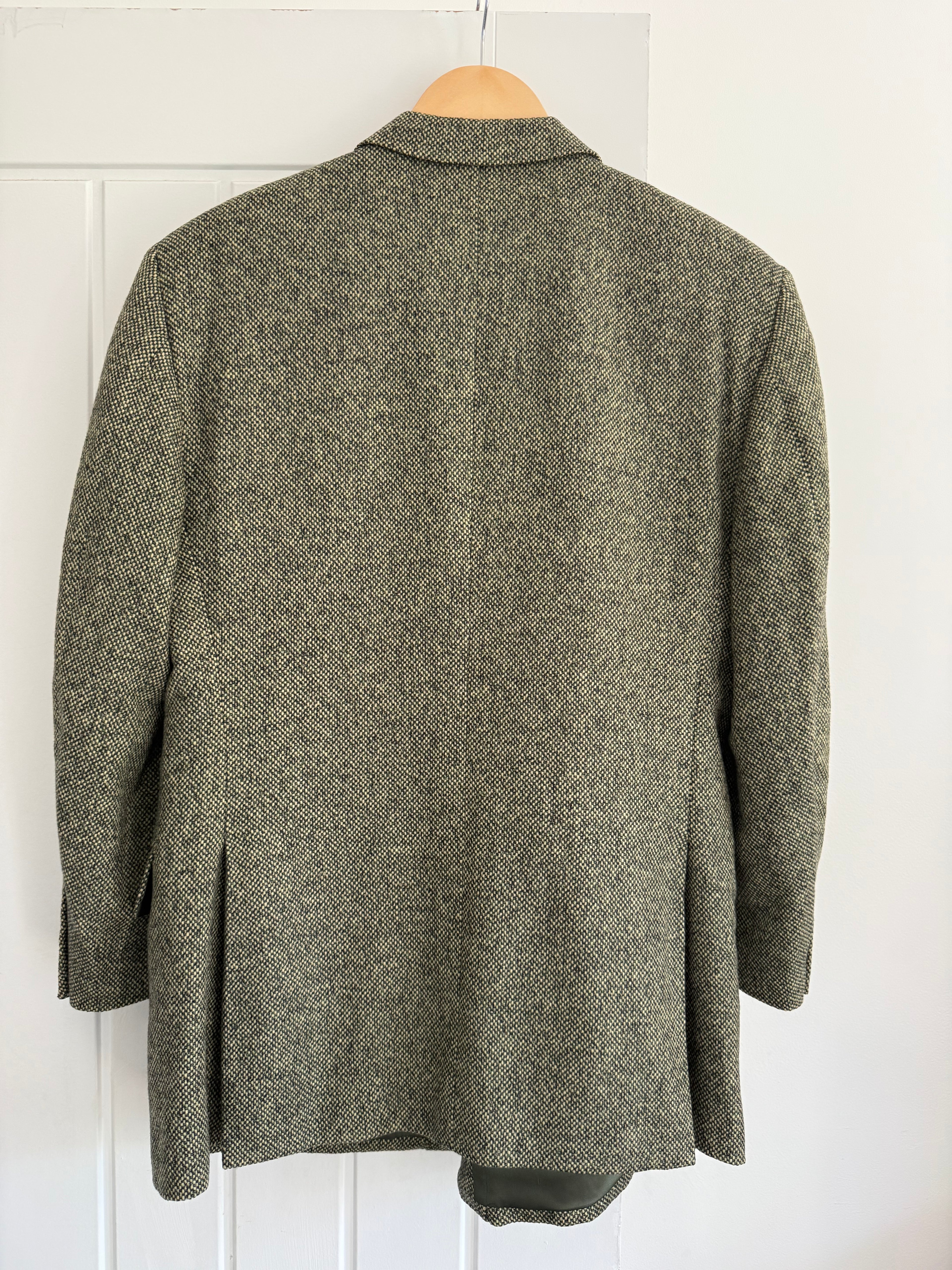 Dior 1980s Peaked Lapel Double Breasted Textured Wool Sports Blazer Jacket - Size S