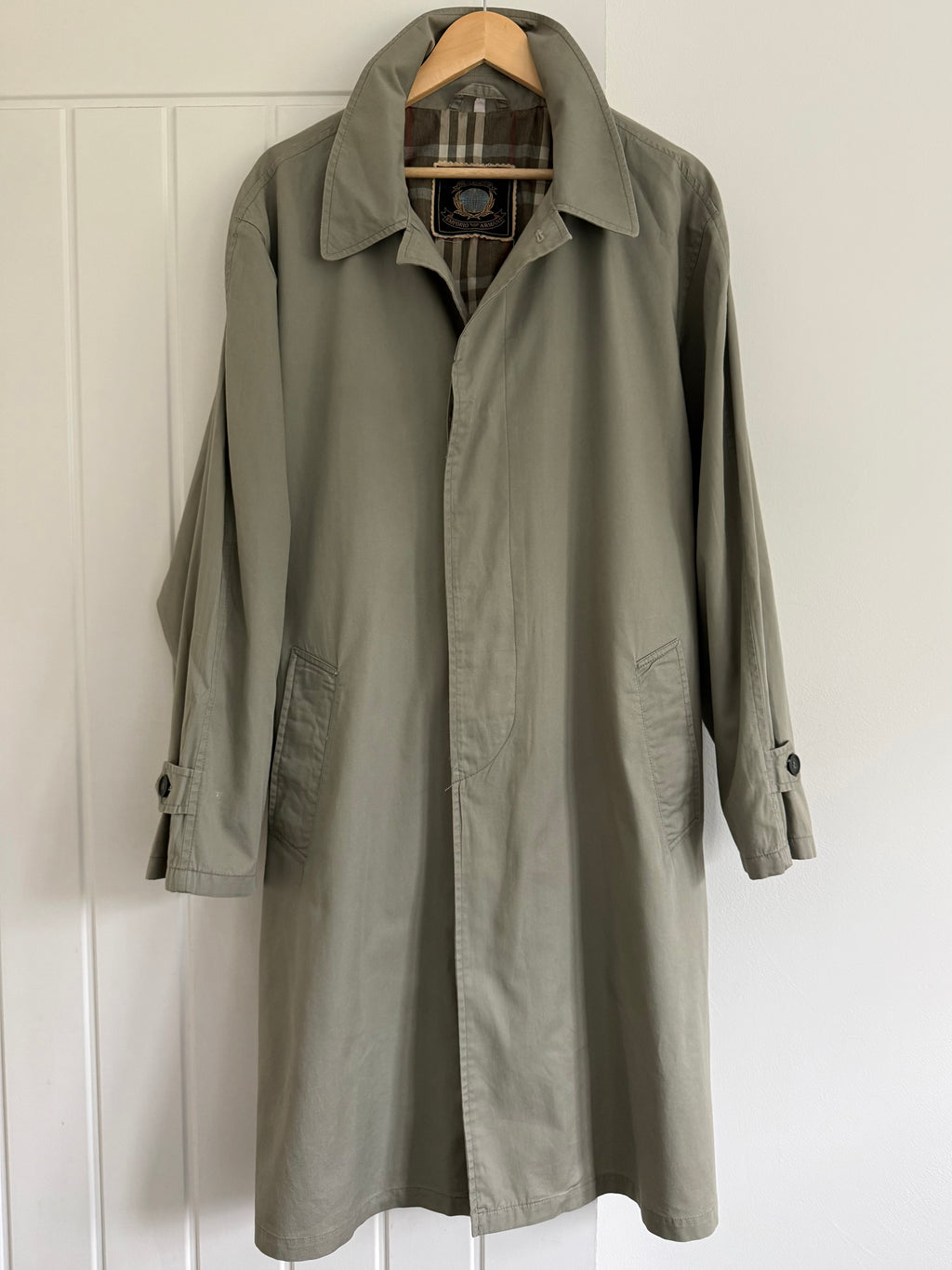 Emporio Armani 1980s Cotton Rain Overcoat - Size L