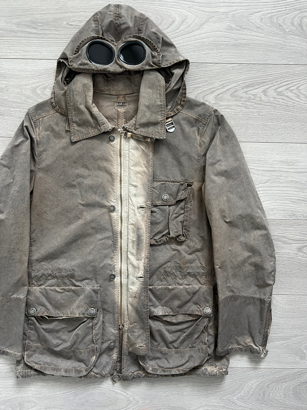 C.P. Company SS2006 Tinto Terra Mille Miglia Garment Dyed Cargo Goggle Jacket - Size M