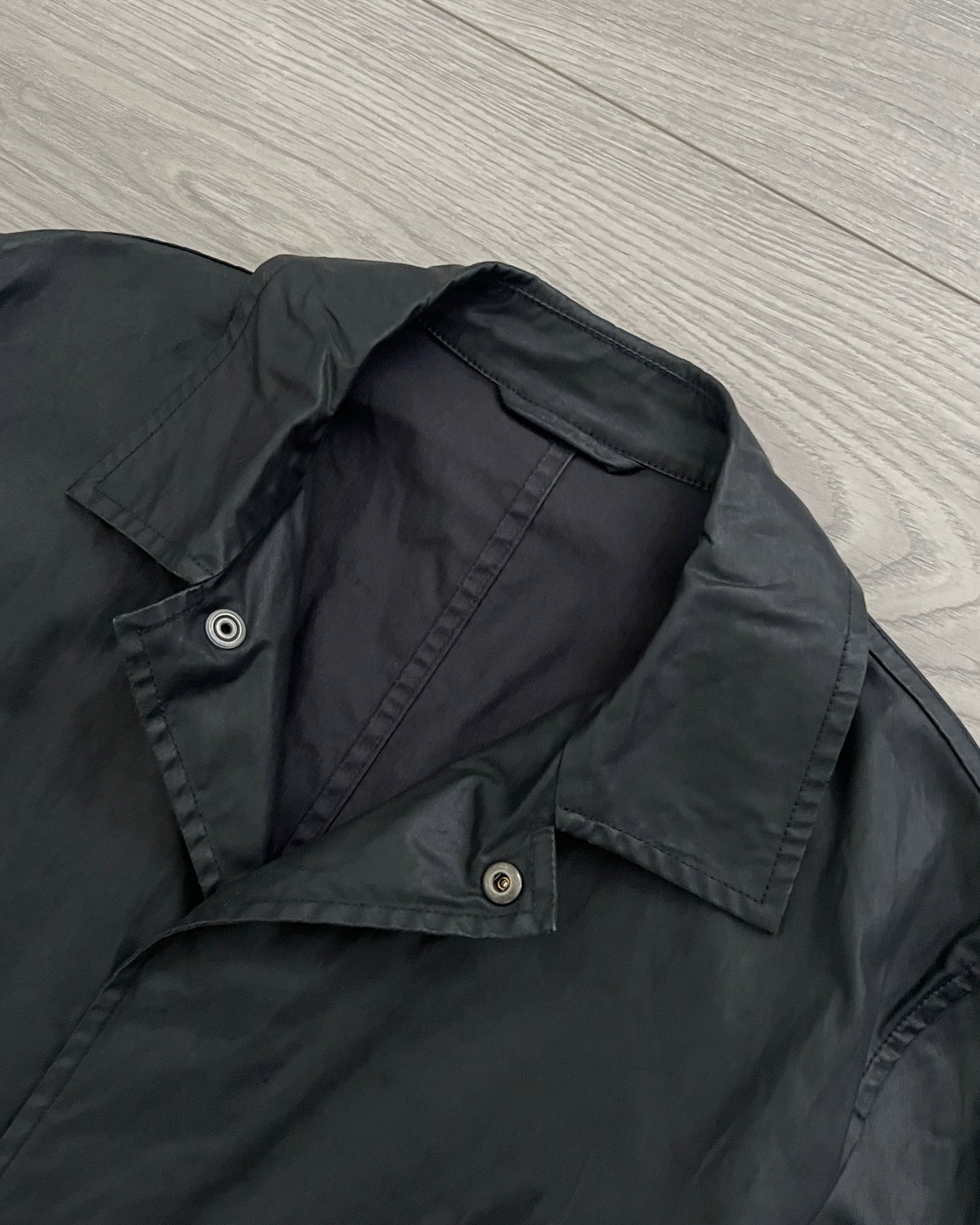 Jil Sander by Raf Simons 00s Waxed Snap Button Coat - Size S