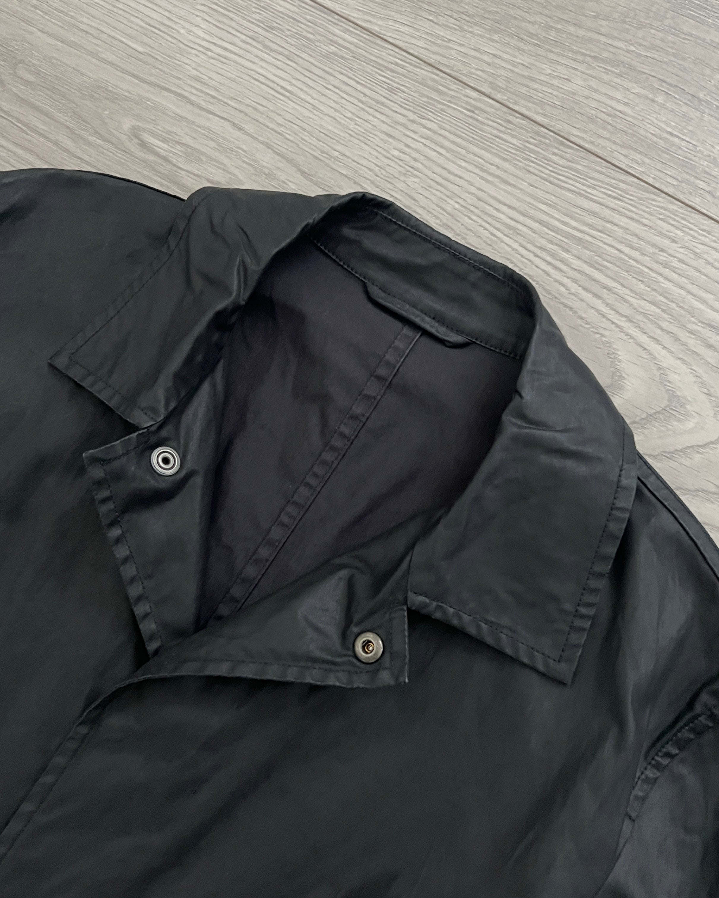 Jil Sander by Raf Simons 00s Waxed Snap Button Coat - Size S