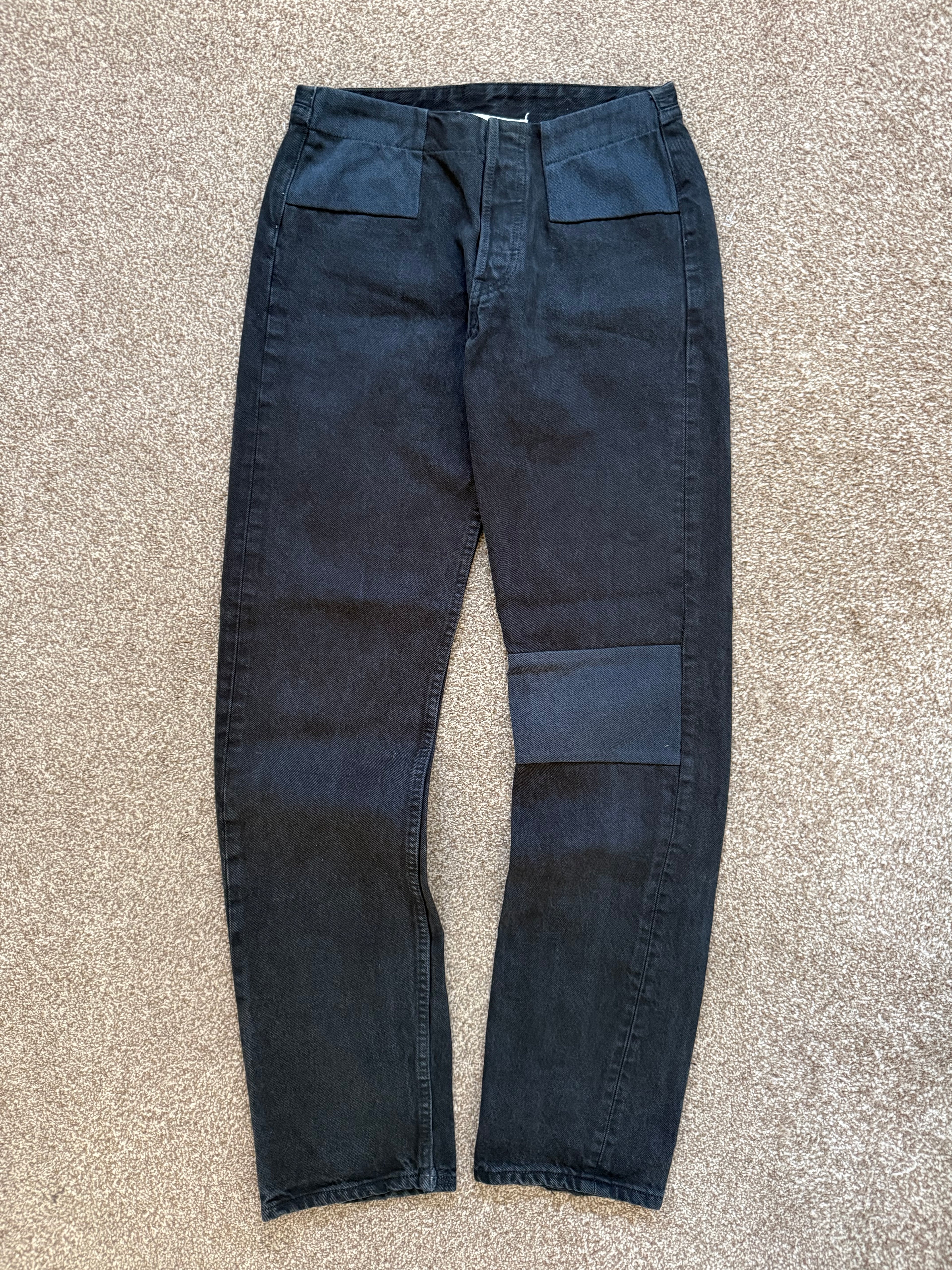 Maison Martin Margiela Artisanal Line (0) SS2002 Re-Worked Denim Panelled Pants - Size 28" Waist