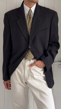 Giorgio Armani 1980s 3B Textured Wool Sport Jacket Blazer - Size XL