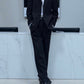 Giorgio Armani 1990s Black Wool Suit - M Jacket / 32" Waist