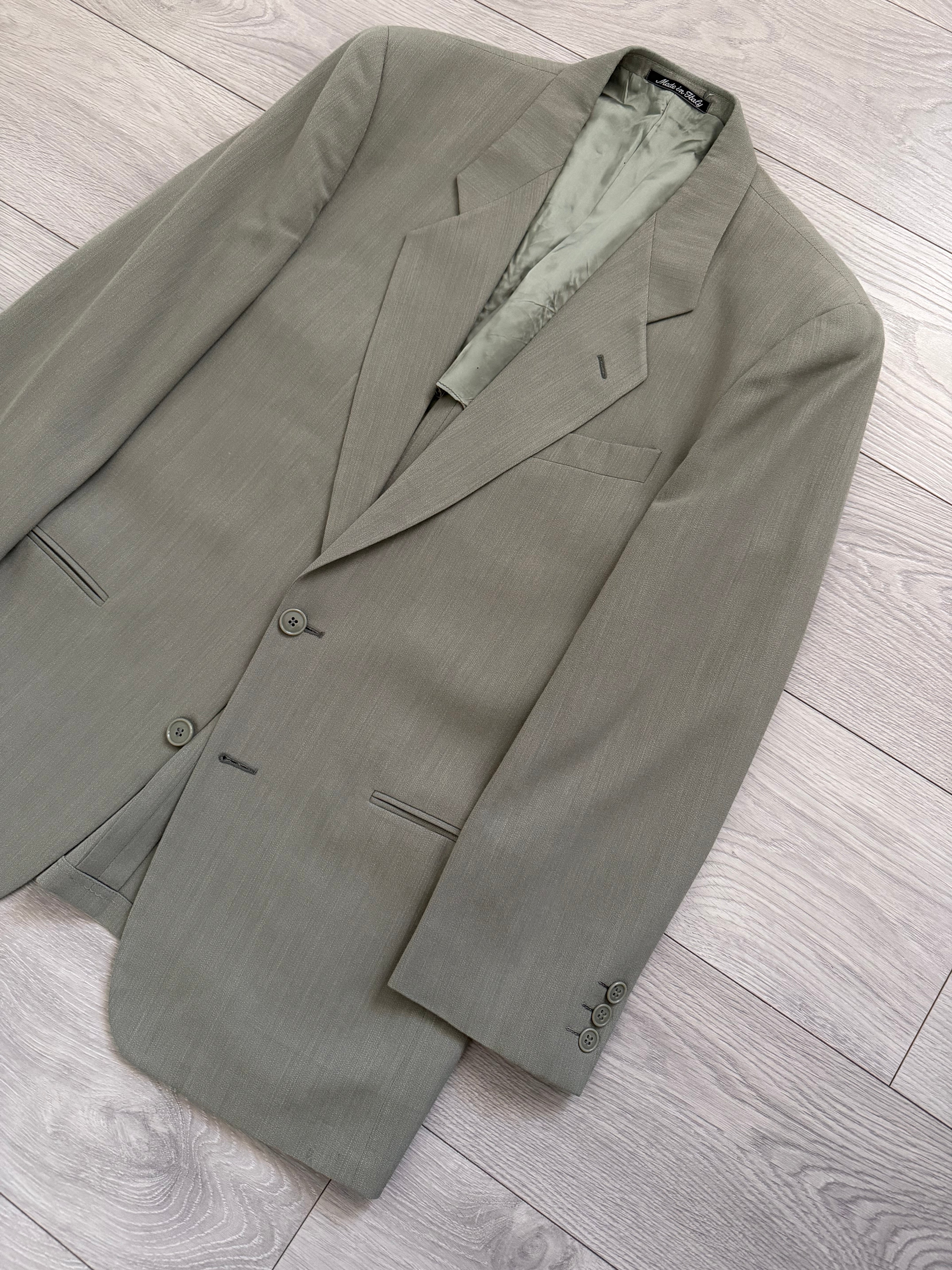 Emporio Armani 1980s 2B Taupe Siege Double-Pleat Wool Suit  - Size M Jacket / 31" Waist