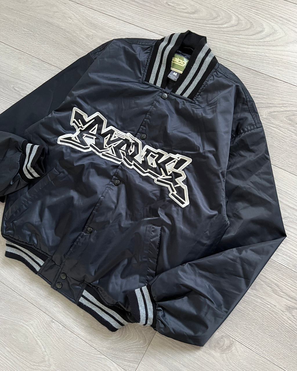 Burton Analog 00s Graffiti Logo Padded Stadium Bomber Jacket - Size M
