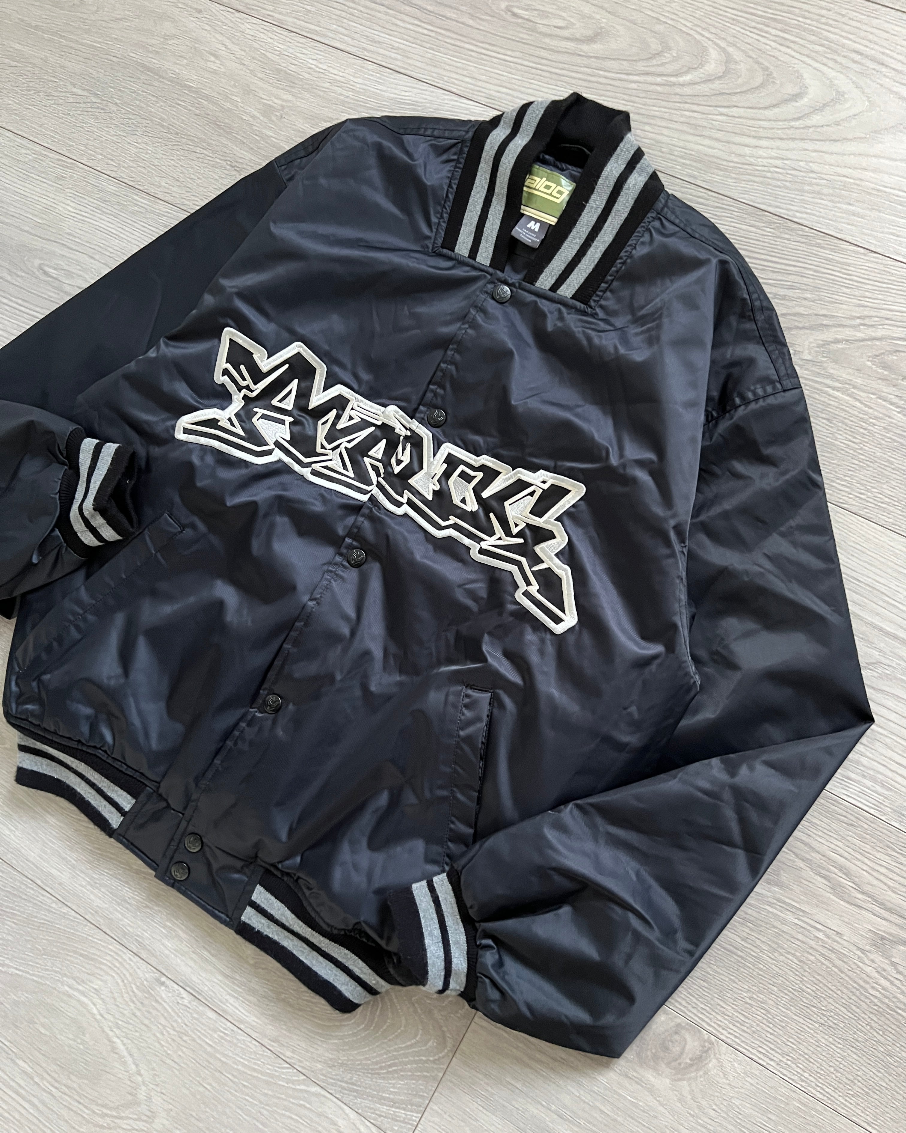 Burton Analog 00s Graffiti Logo Padded Stadium Bomber Jacket - Size M