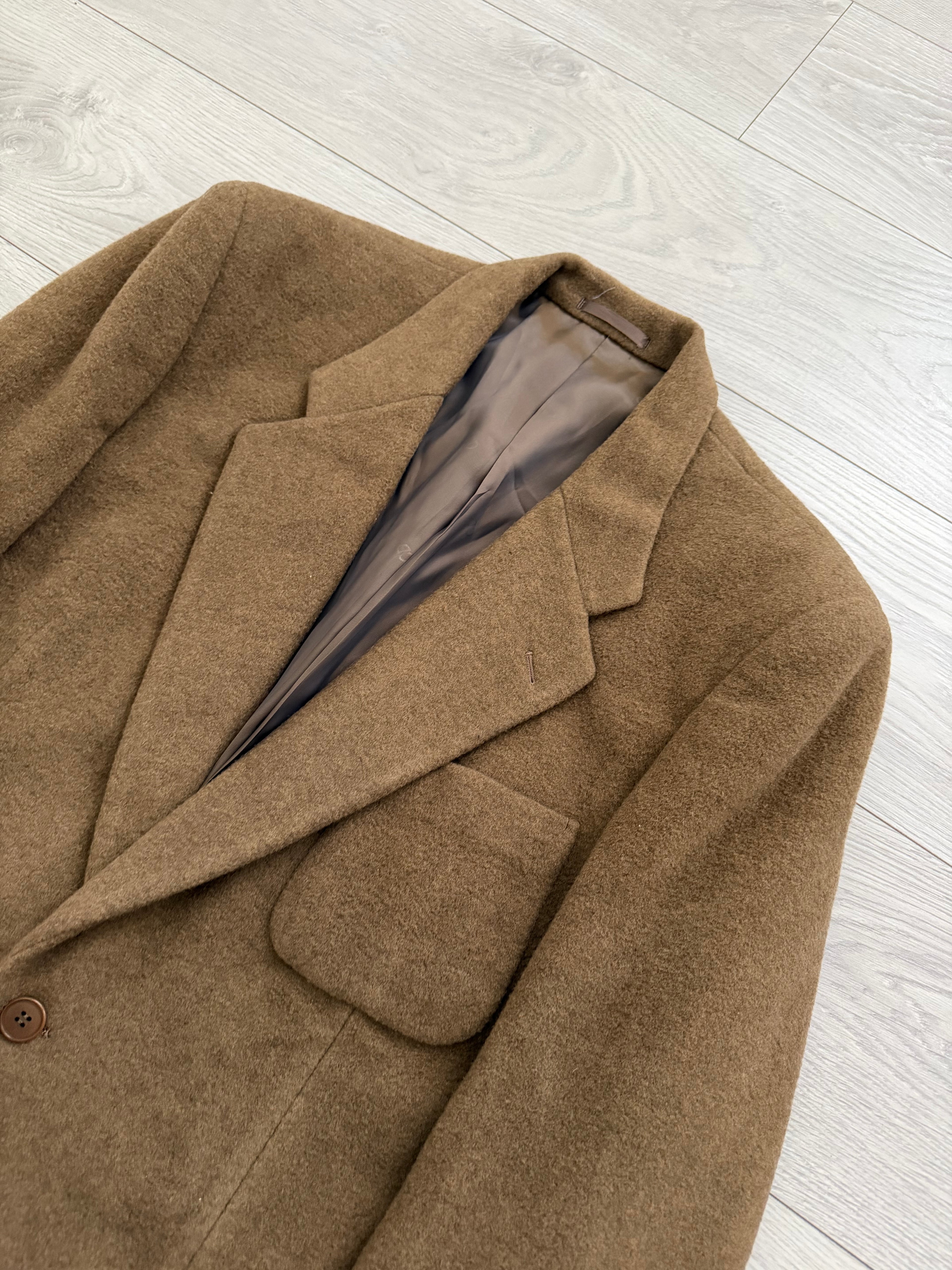 Christian Dior 1980s 2B Wool Cashmere Brown Sport Jacket Blazer - Size L