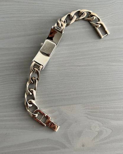 Jean Paul Gaultier 00s Stainless Steel Cross Watch Bracelet