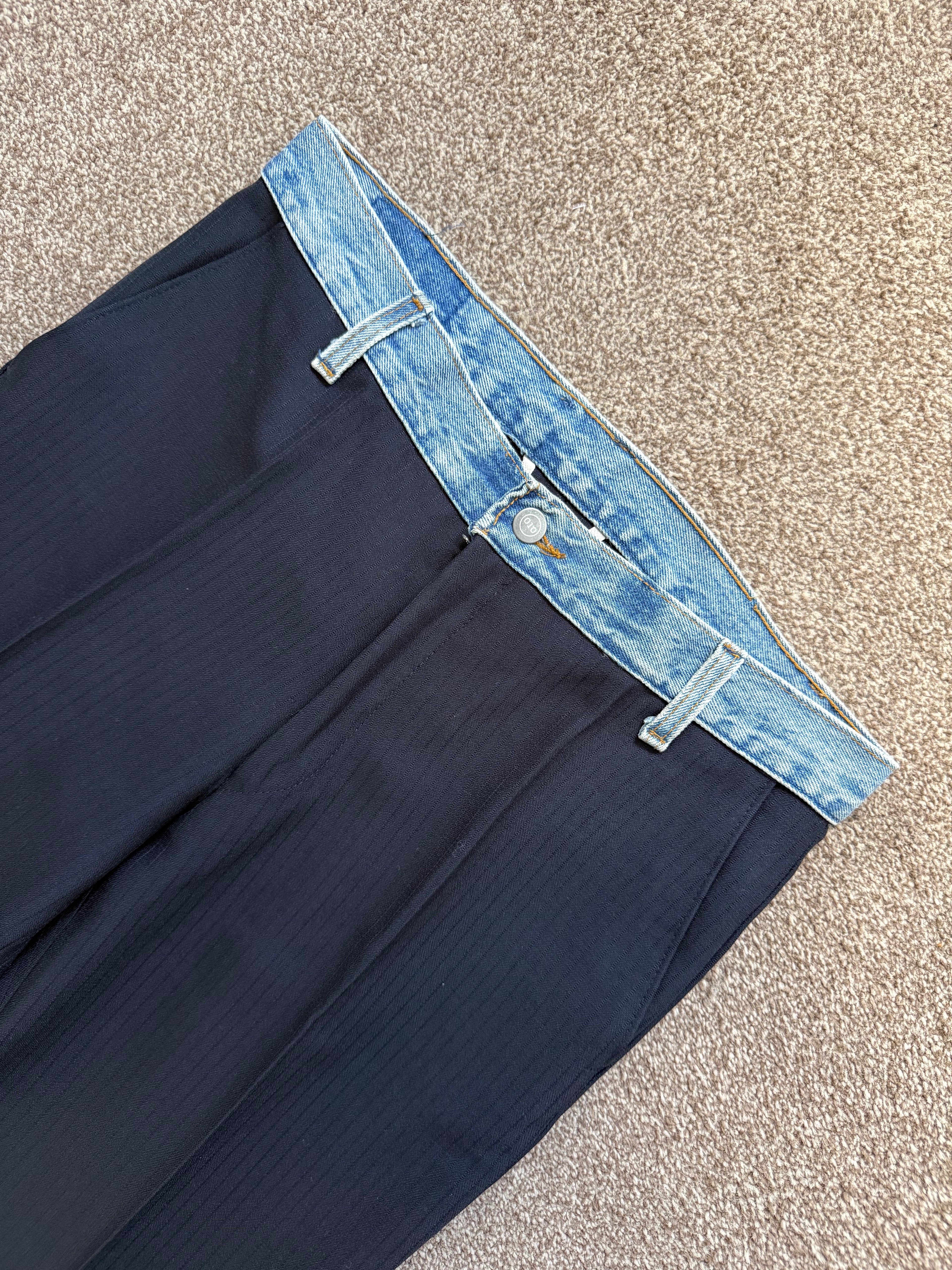 Maison Martin Margiela Artisanal Line (0)(10) SS2004 Re-Worked Denim Waistband Pants - Size 32" Waist
