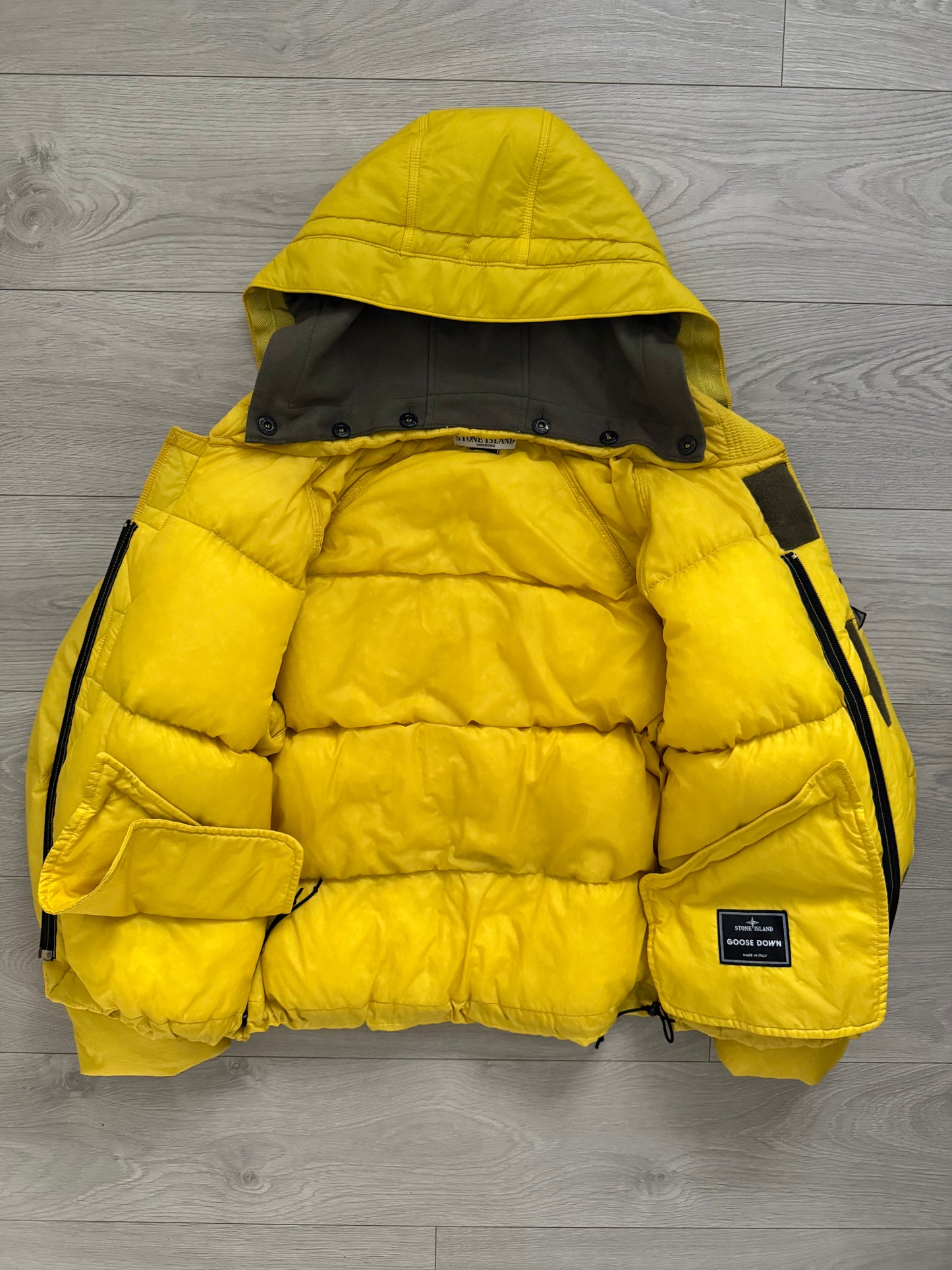 Stone Island FW2005 Mesh Badge Goose Down Puffer Jacket - Size M