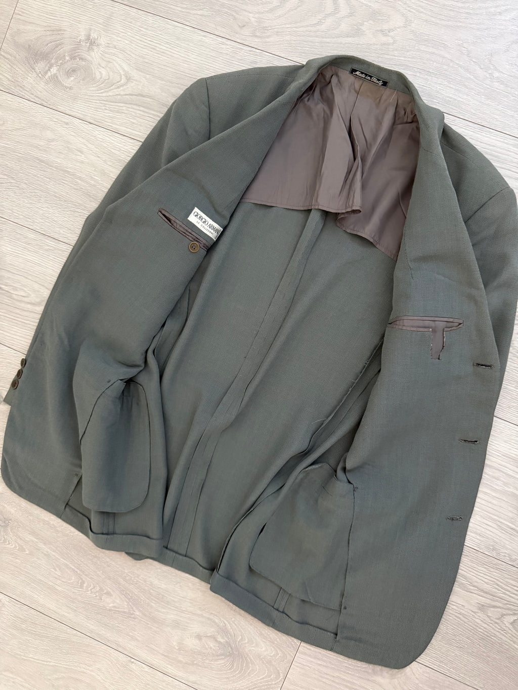 Giorgio Armani 1980s 3B Viscose Wool Unlined Sport Jacket Blazer  - Size M