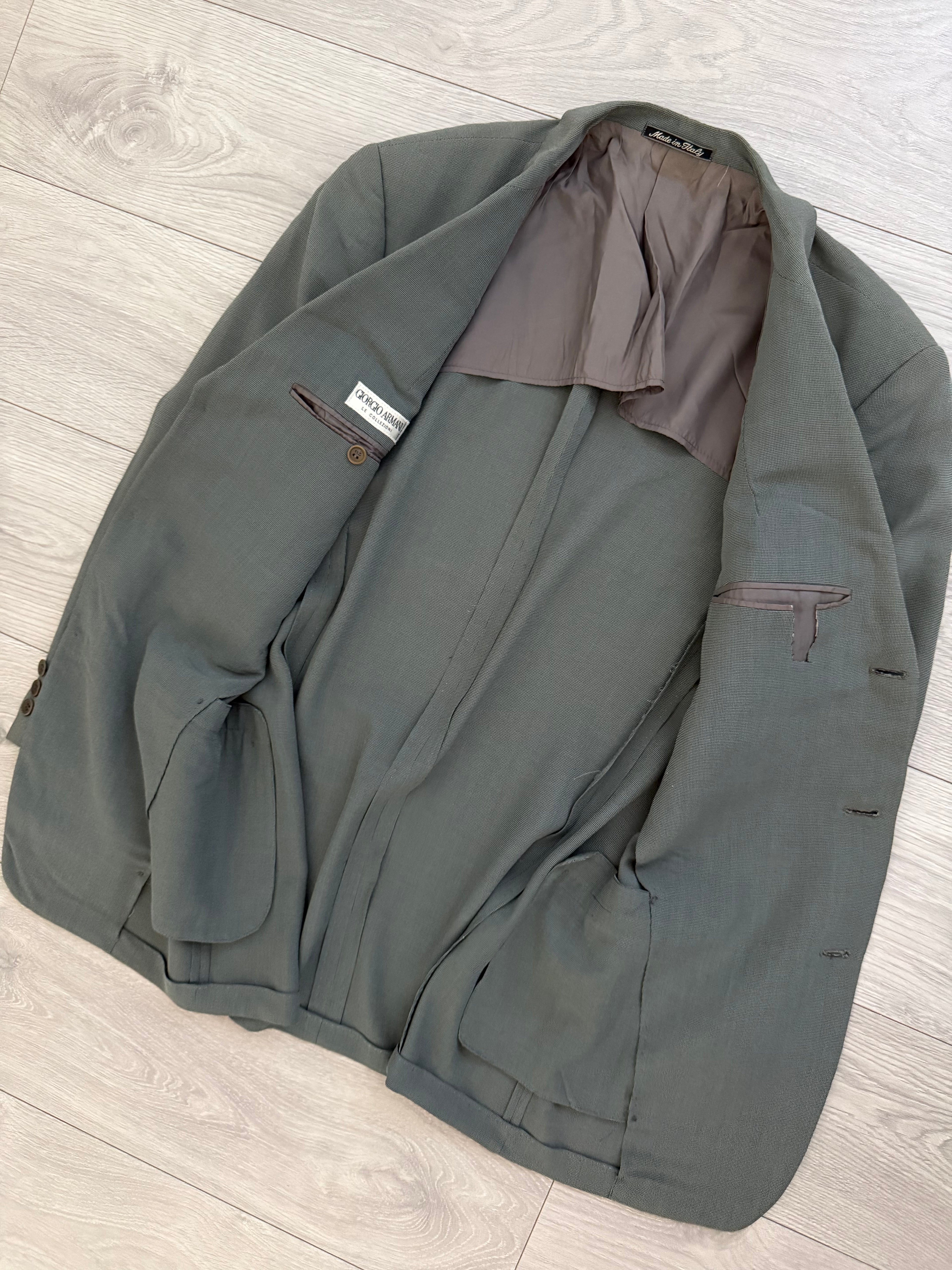 Giorgio Armani 1980s 3B Viscose Wool Unlined Sport Jacket Blazer  - Size M