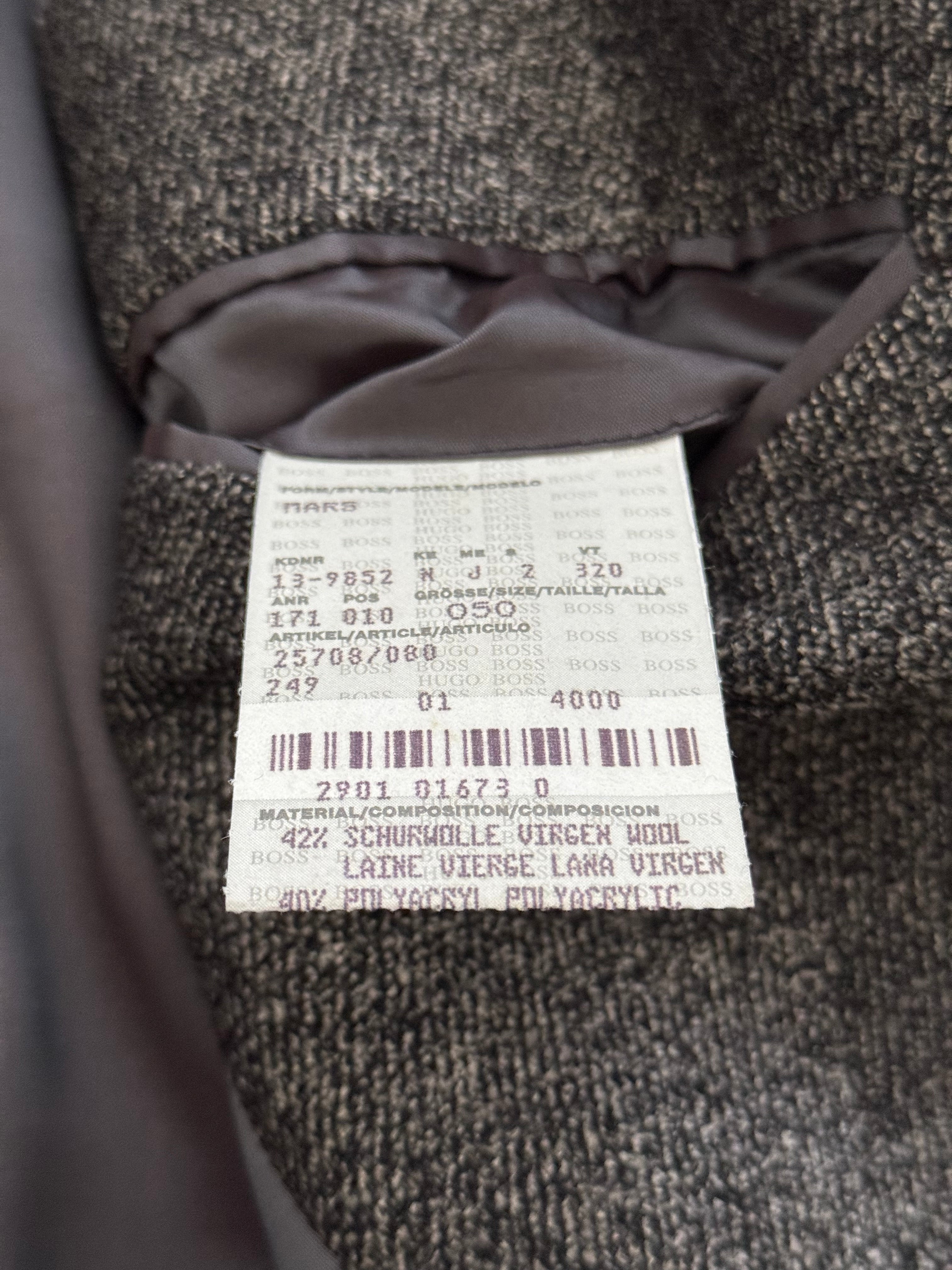 Hugo Boss 1980s 3B Melange Fabric Wool Blend Sport Jacket Blazer  - Size L