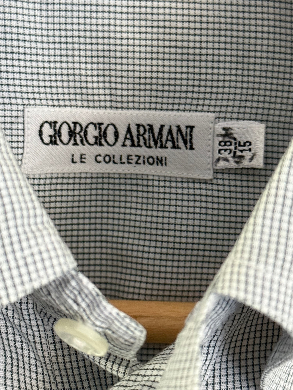 Giorgio Armani 1990s Snap Collar Shirt - Size S