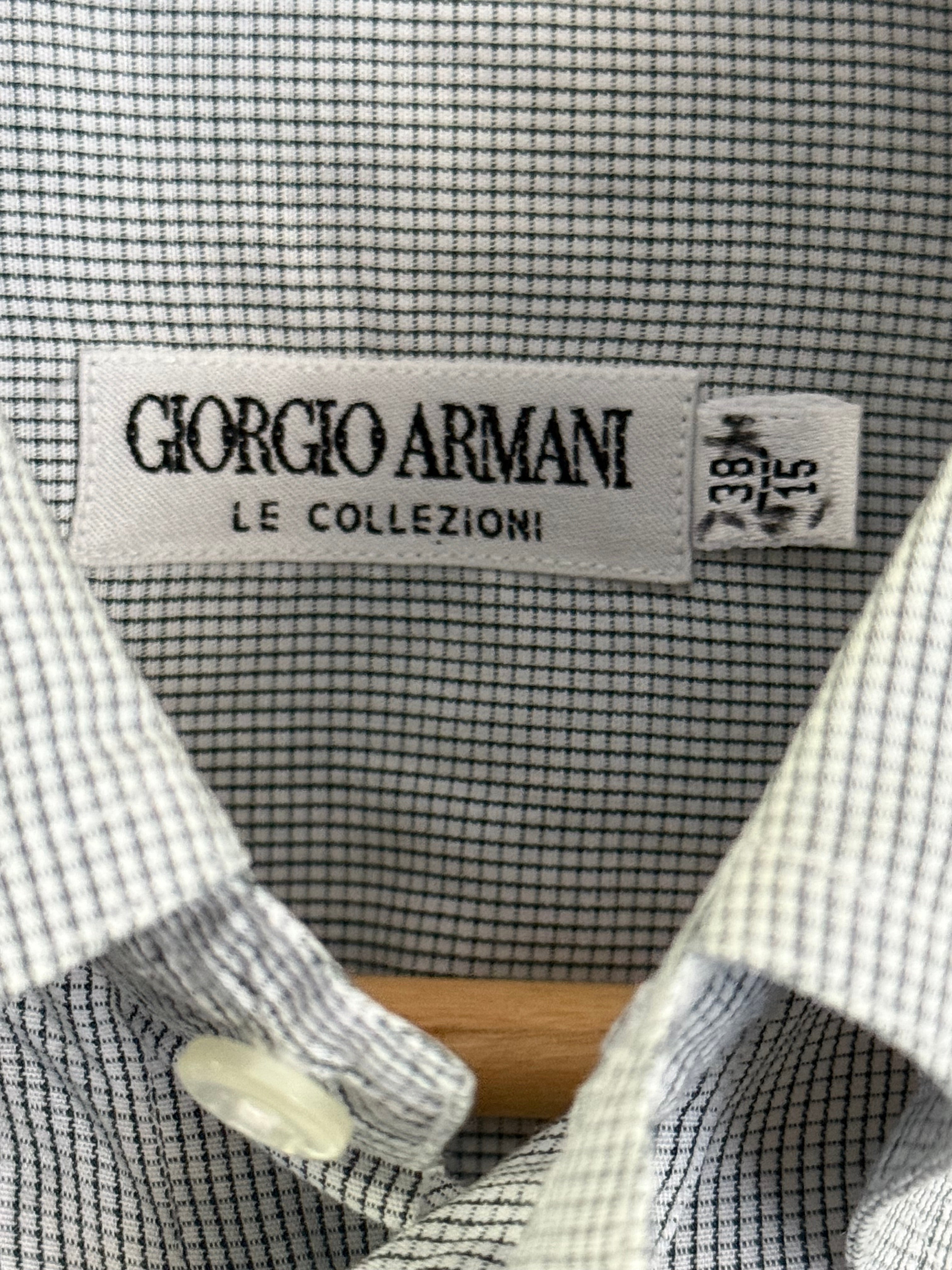 Giorgio Armani 1990s Snap Collar Shirt - Size S