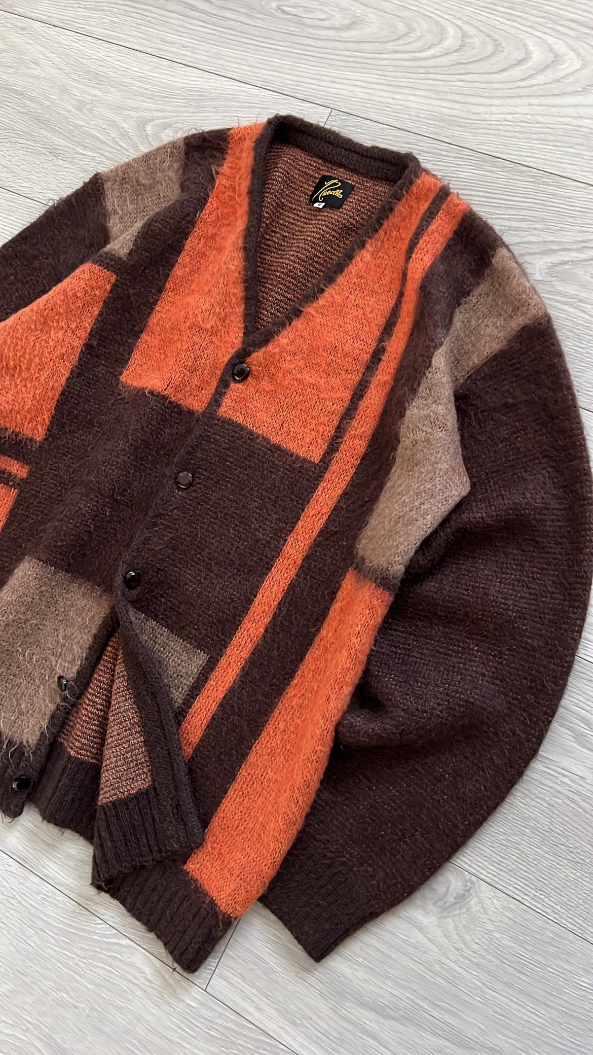 Needles Japan Patchwork Mohair Cardigan - Size M