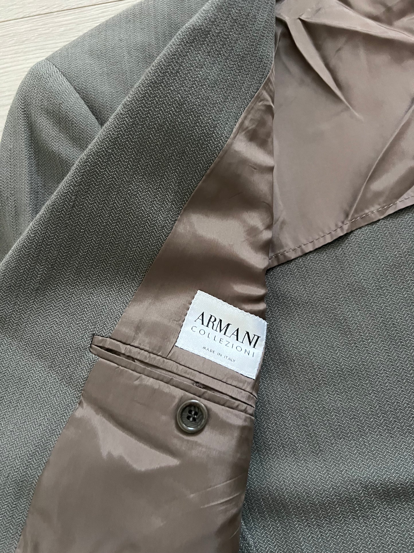 Armani 1990s Pleated Grey Wool Relaxed Suit - L Jacket / 36" Waist