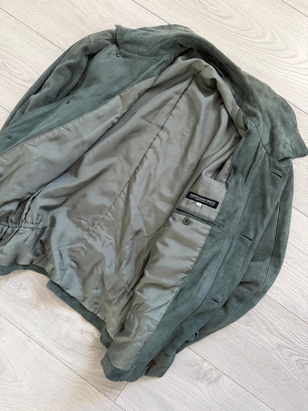 Umberto Ginocchietti 1980s Belted Suede Leather Jacket - Size M