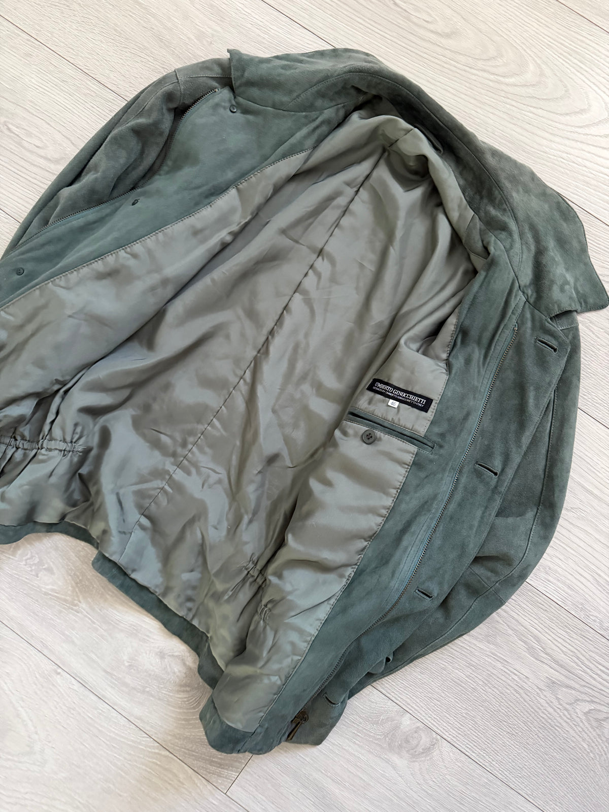 Umberto Ginocchietti 1980s Belted Suede Leather Jacket - Size M