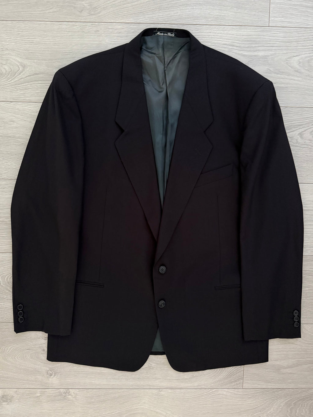 Giorgio Armani 1980s 2B Wool Sport Jacket Blazer Dark Navy - Size XXL