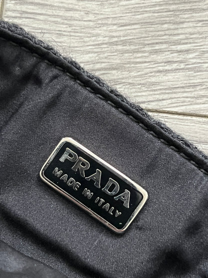 Prada AW1998 Expose-Stitch Wool Top Handle Mini Hobo Bag