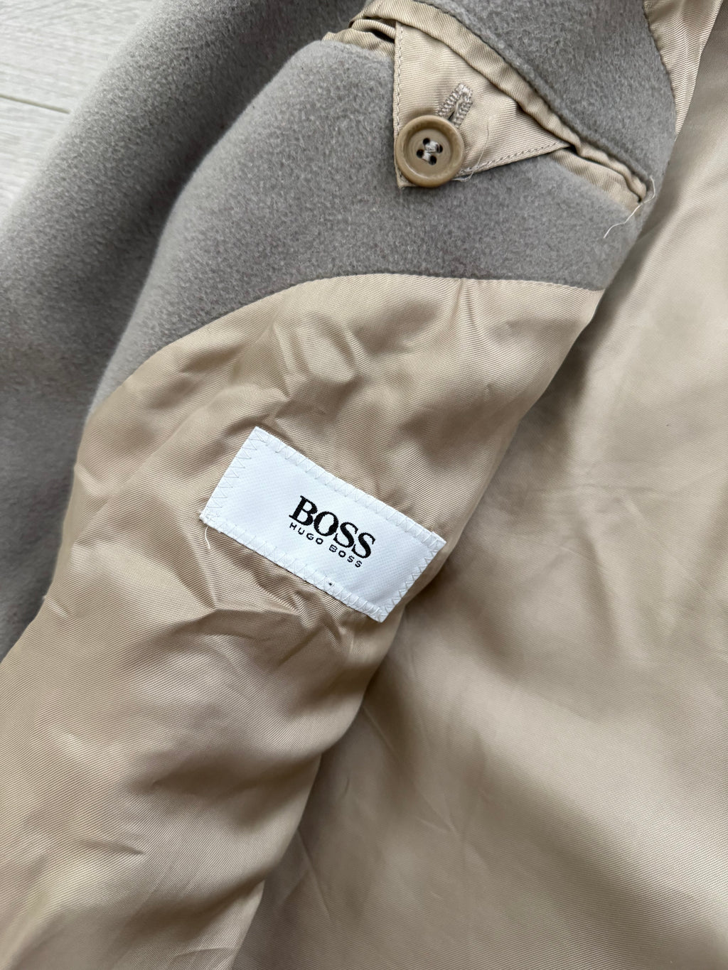 Hugo Boss 1980s 'Yamaha' Double-Breasted Wool Coat - Size M