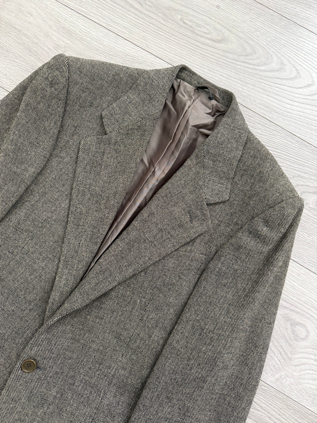Giorgio Armani Black Label 1990s Textured Wool Check Sports Jacket Blazer - Size S