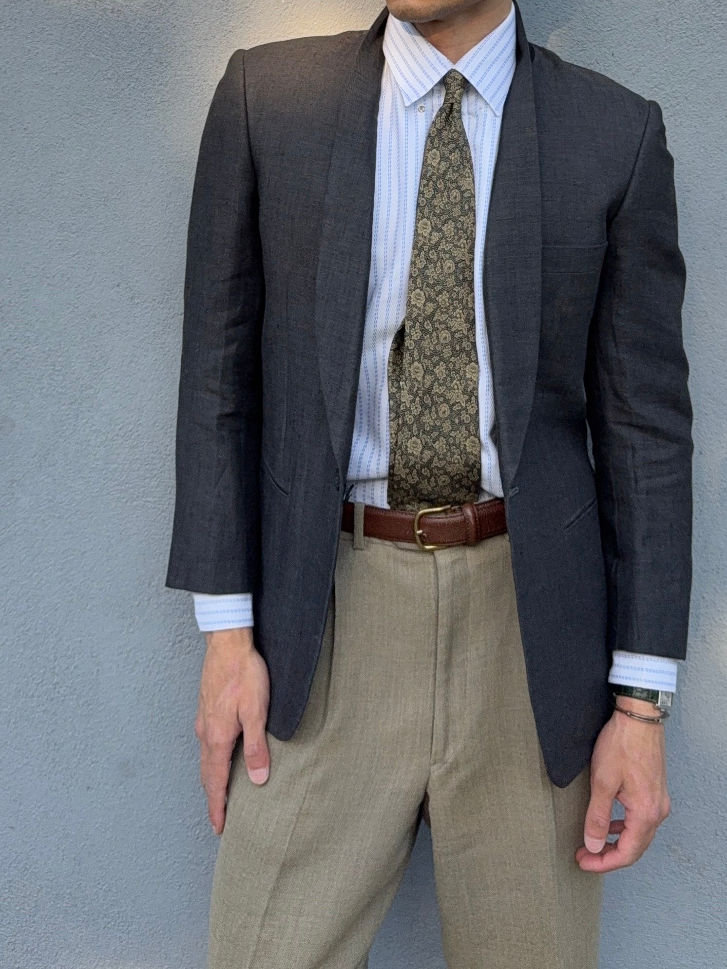 Yves Saint Laurent 1990s Shawl Collar Single Breasted Blazer Jacket - Size S