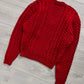 Prada FW2017 V-Neck Chunky Braided Knit Sweater - Size M