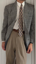 Giorgio Armani Mainline 1980s 2B Check Wool Sport Jacket Blazer  - Size M
