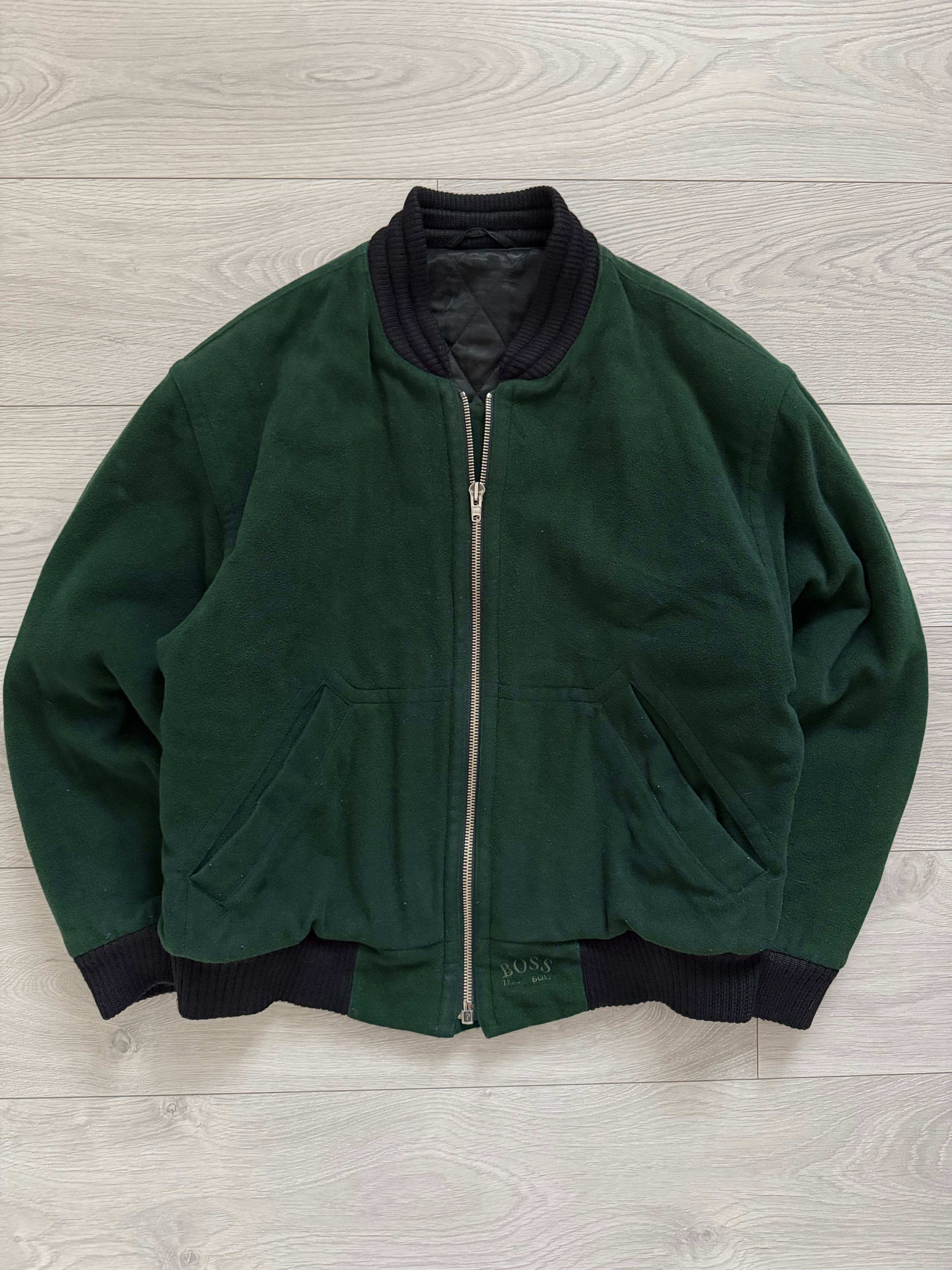 Hugo Boss 1980s Wool Cashmere Bomber Jacket - Size M