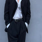 Giorgio Armani 1990s Black Wool Suit - M Jacket / 32" Waist