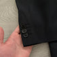 Giorgio Armani 1990s Black Pleated Wool Suit - Size L Jacket / 36" Waist
