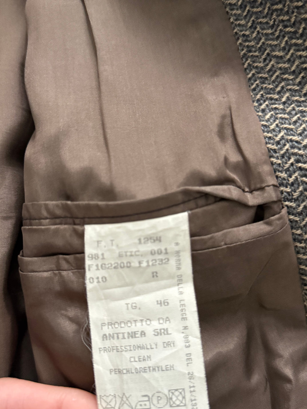 Emporio Armani SS1998 Micro-Herringbone Weave Sports Blazer Jacket - Size S